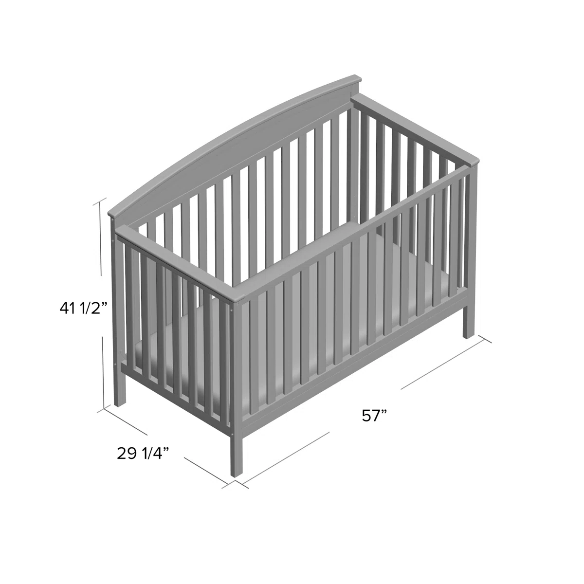 Benton Baby Crib – Minimal White Design