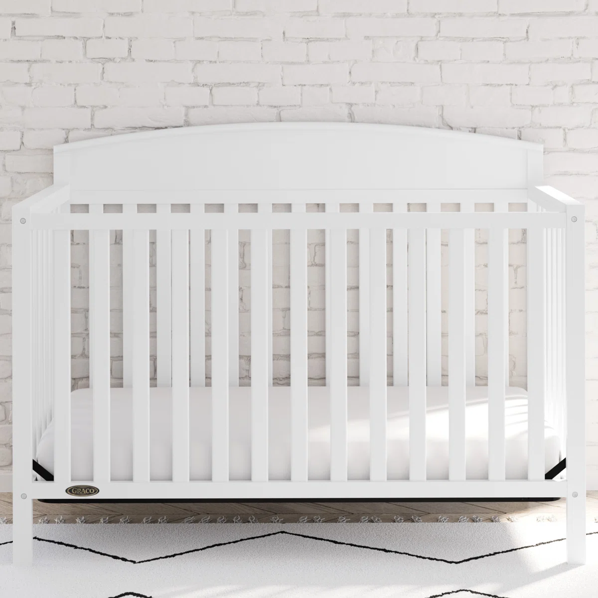 Benton Baby Crib – Minimal White Design
