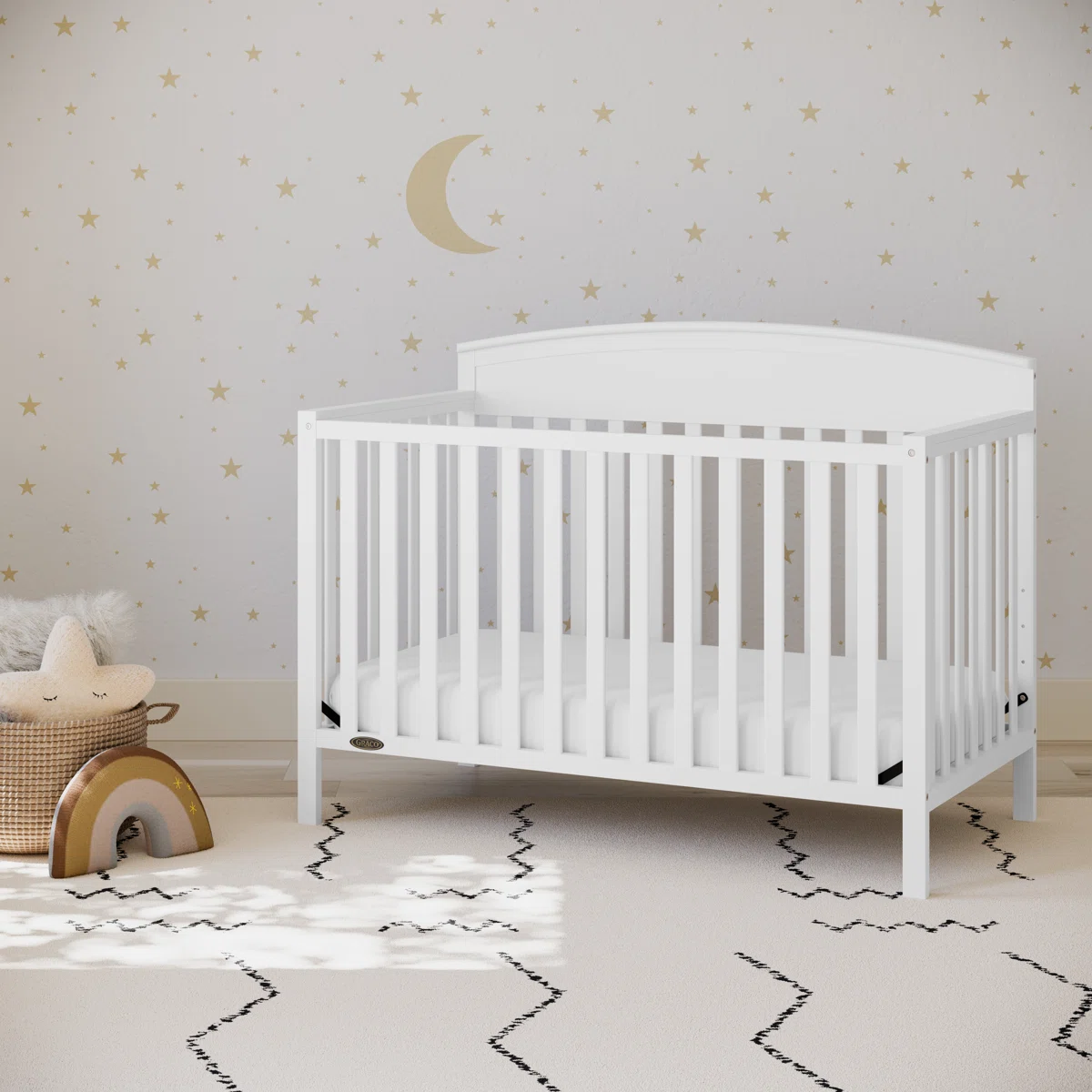 Benton Baby Crib – Minimal White Design