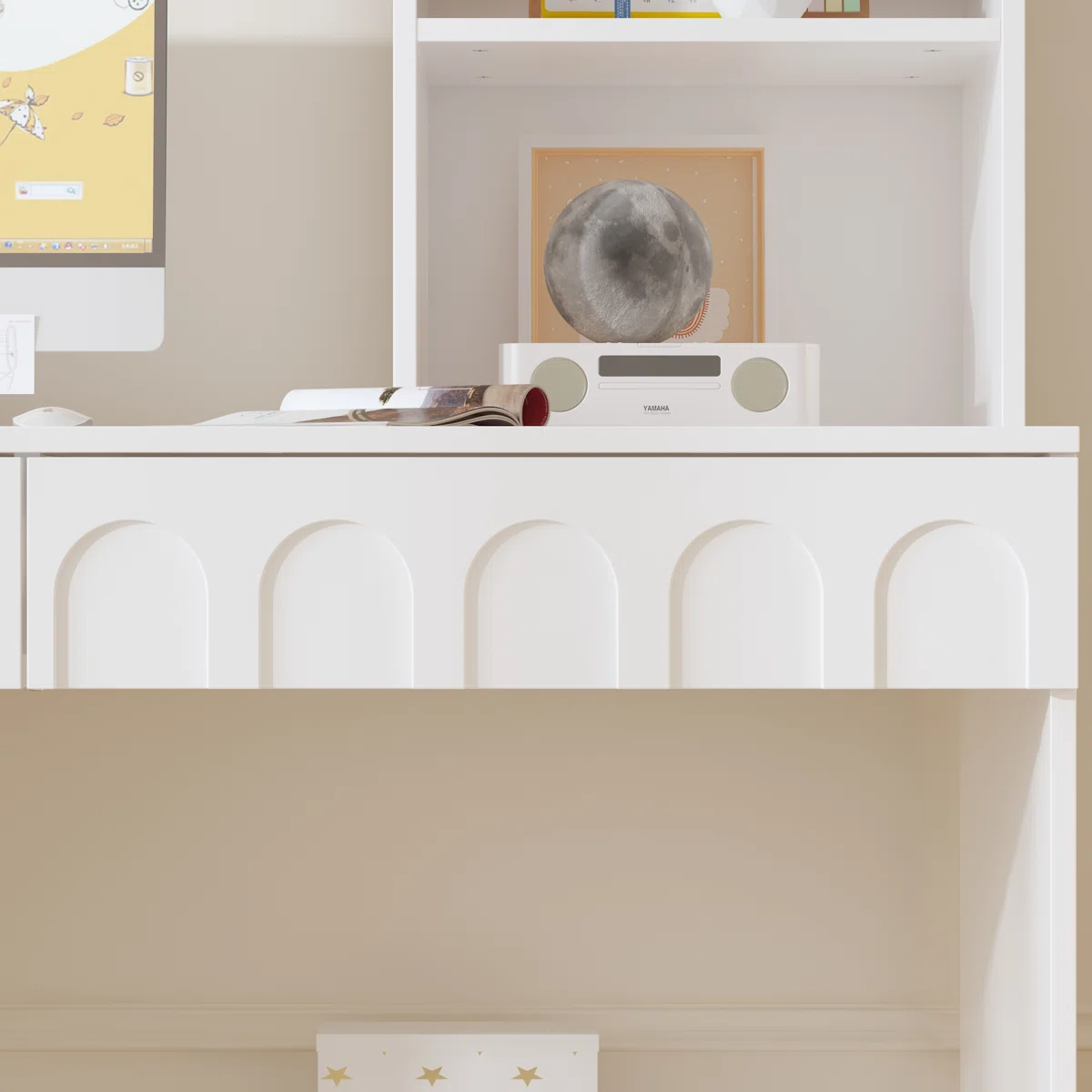 Calo Computer Desk with Bookcase & Storage