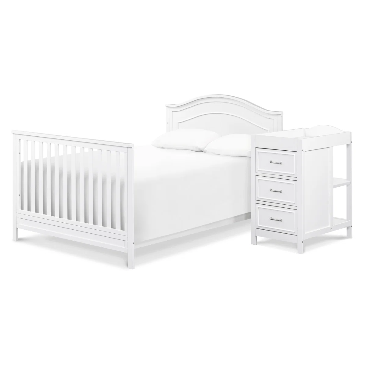 Charlie Baby Crib with Storage – Classic White