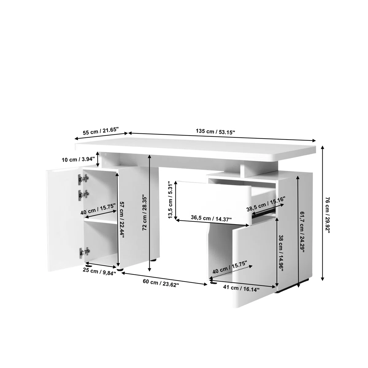 CUUBA Modern Compact Desk