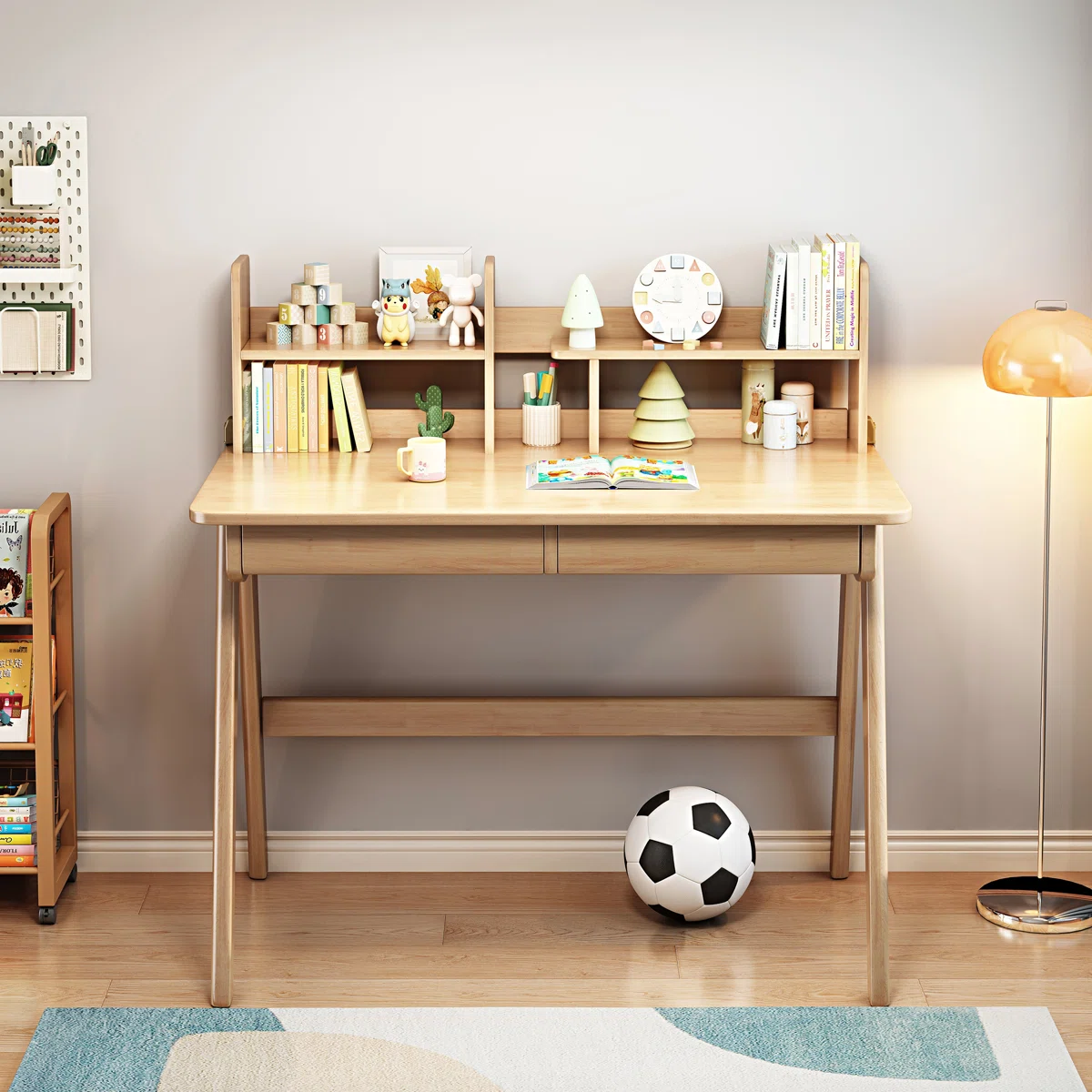 Kids Writing Desk with Open Shelves – Model A1016