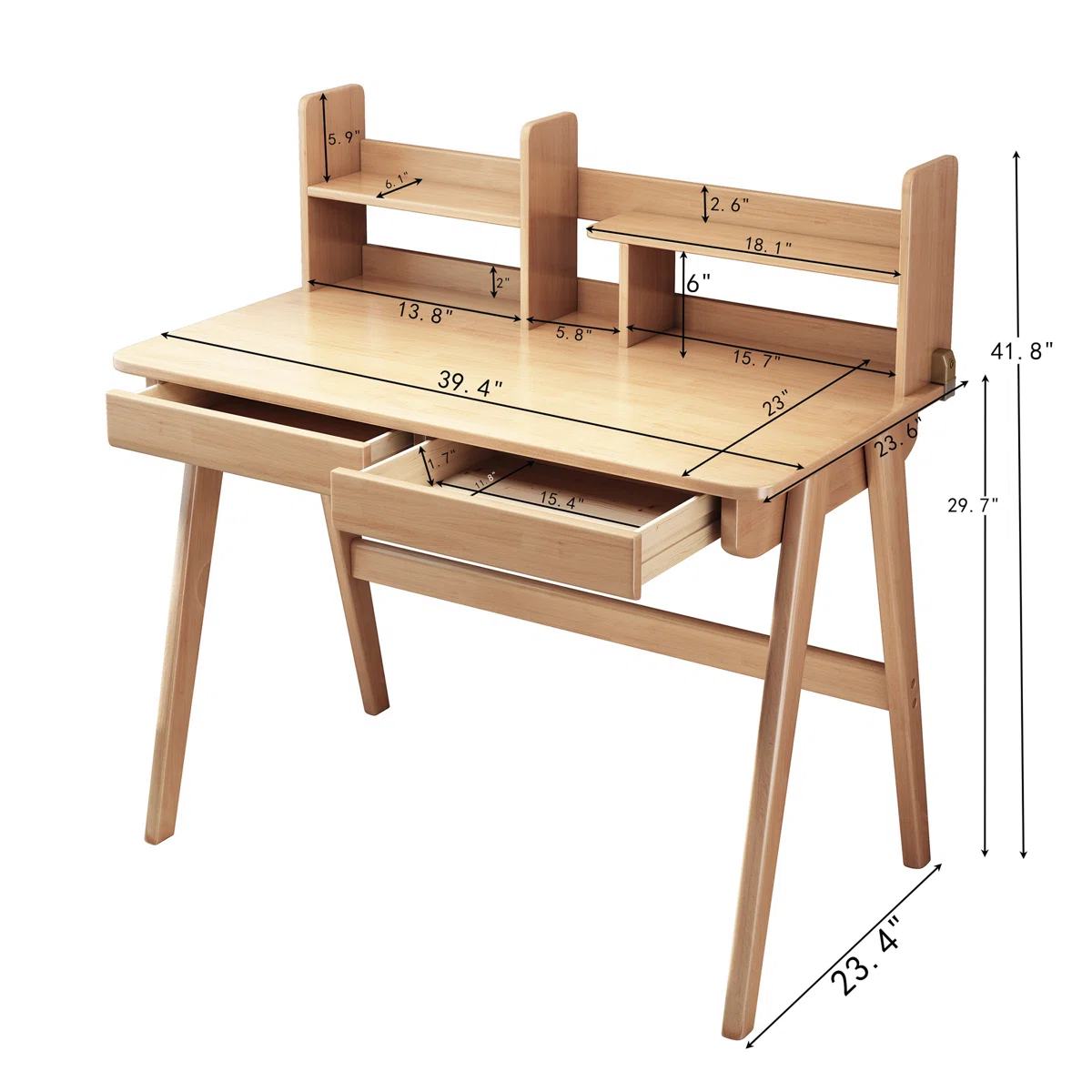 Kids Writing Desk with Open Shelves – Model A1016