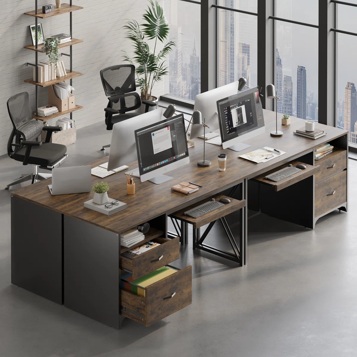 LABELLE Rustic Industrial Desk
