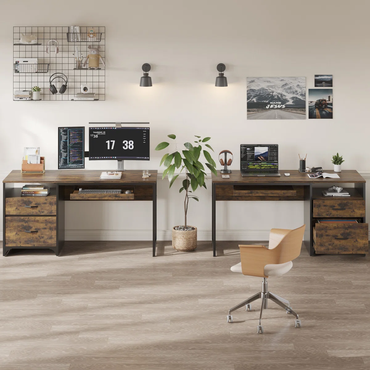 LABELLE Rustic Industrial Desk