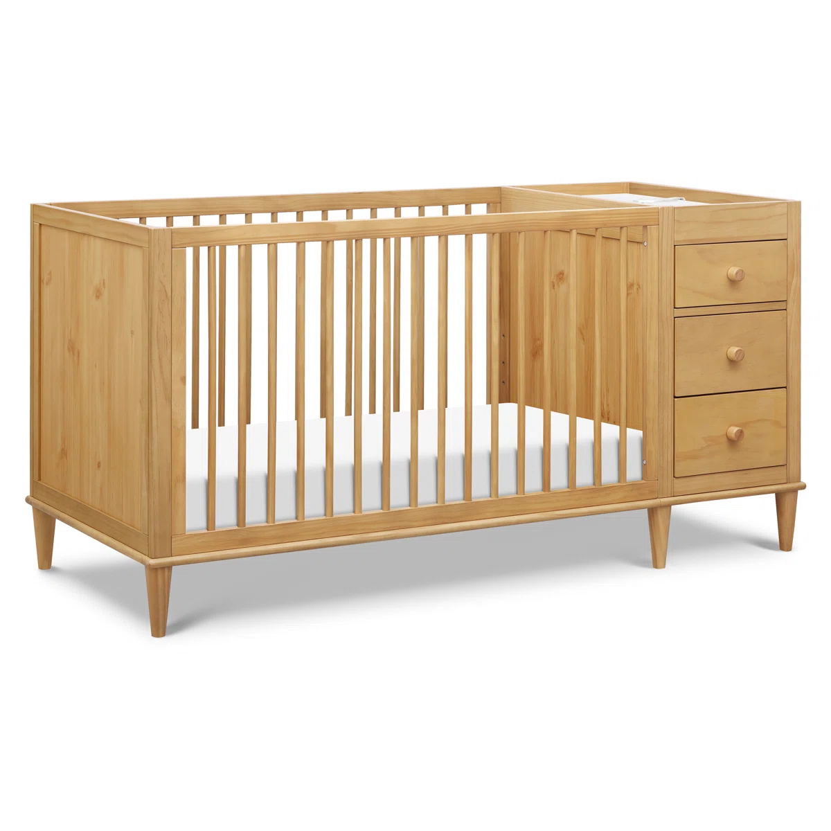 Marley Baby Crib with Storage – Natural Wood