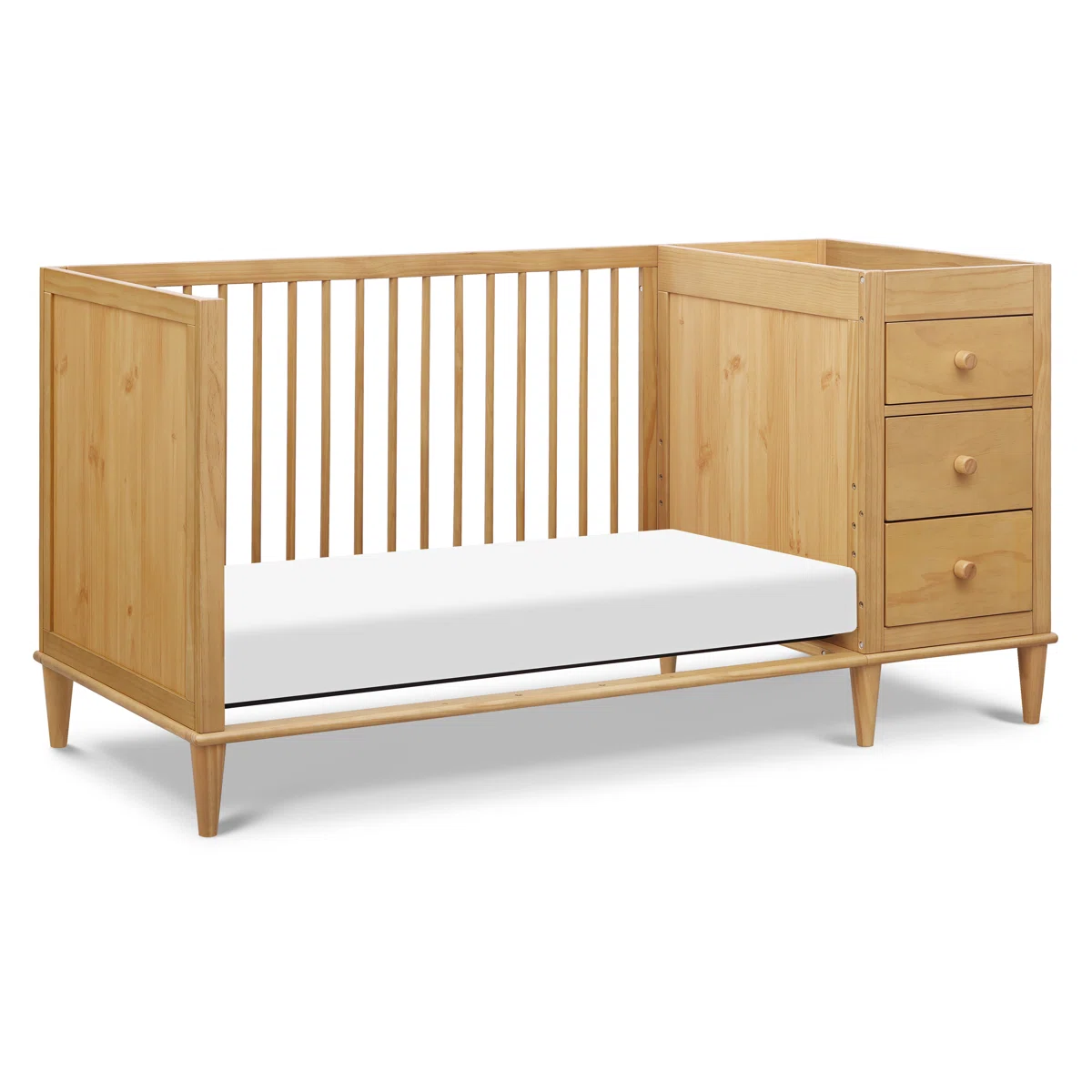 Marley Baby Crib with Storage – Natural Wood