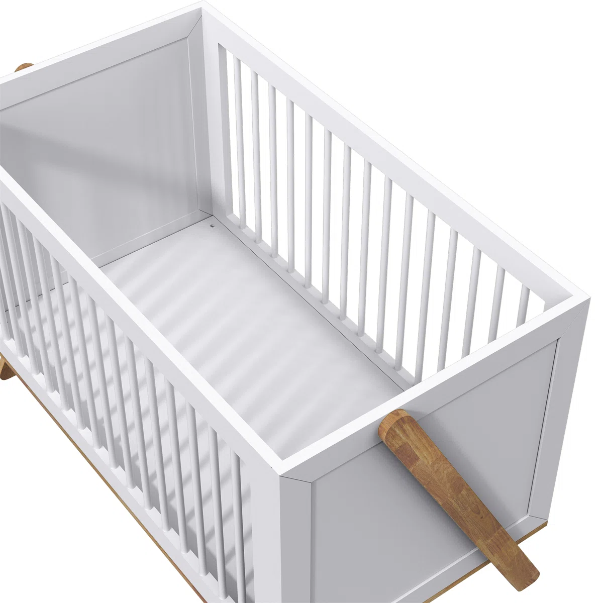 Baby Crib – White Wood Design