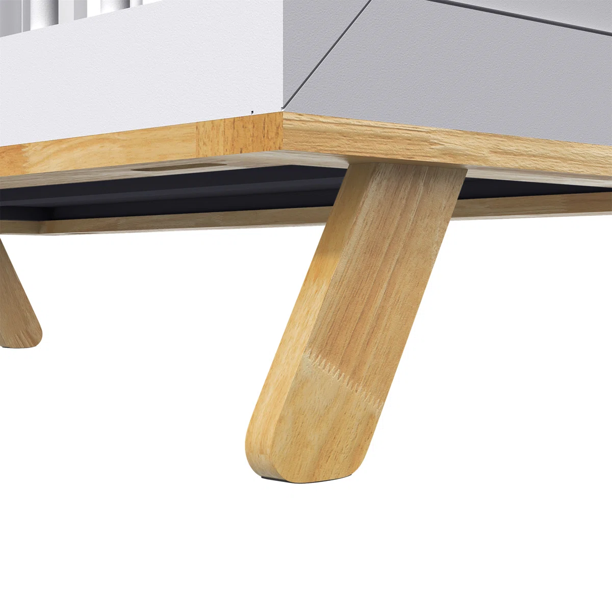 Baby Crib – White Wood Design