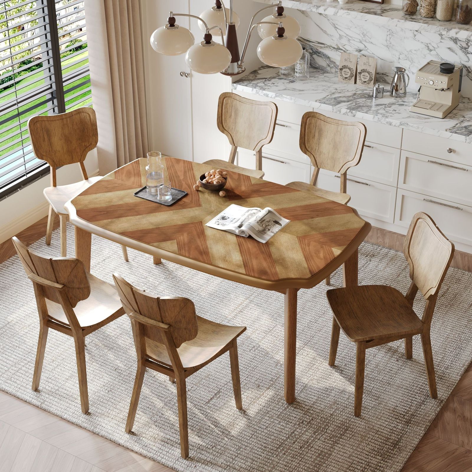 Esstisch Herringbone Hexagon – Model l A2085
