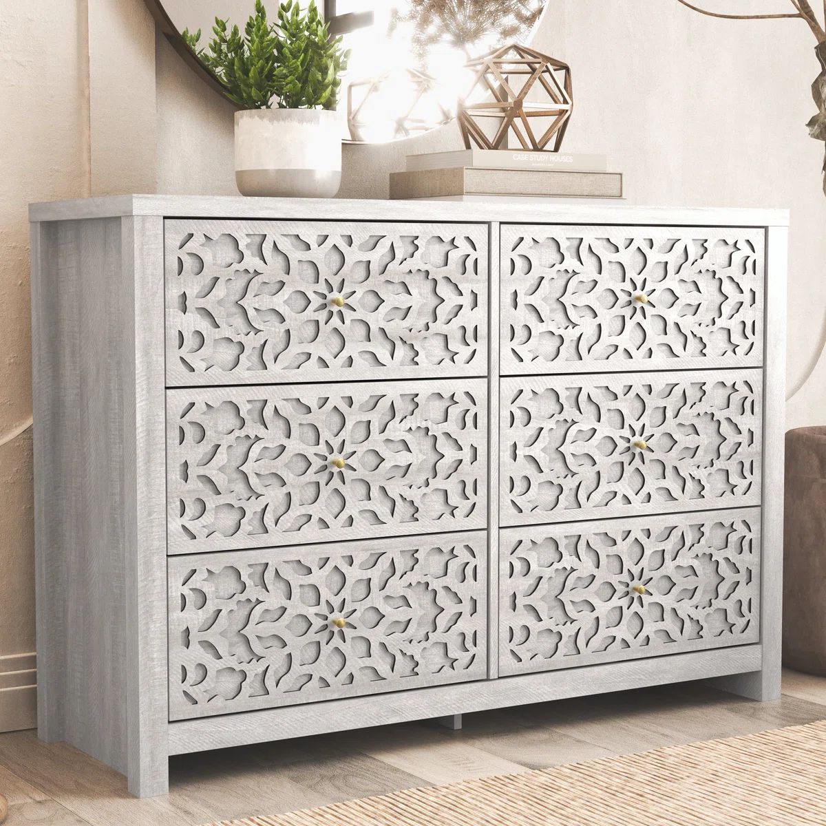 THE MANDALA CARVED EIGHT-DRAWER DRESSER – MODEL A2083