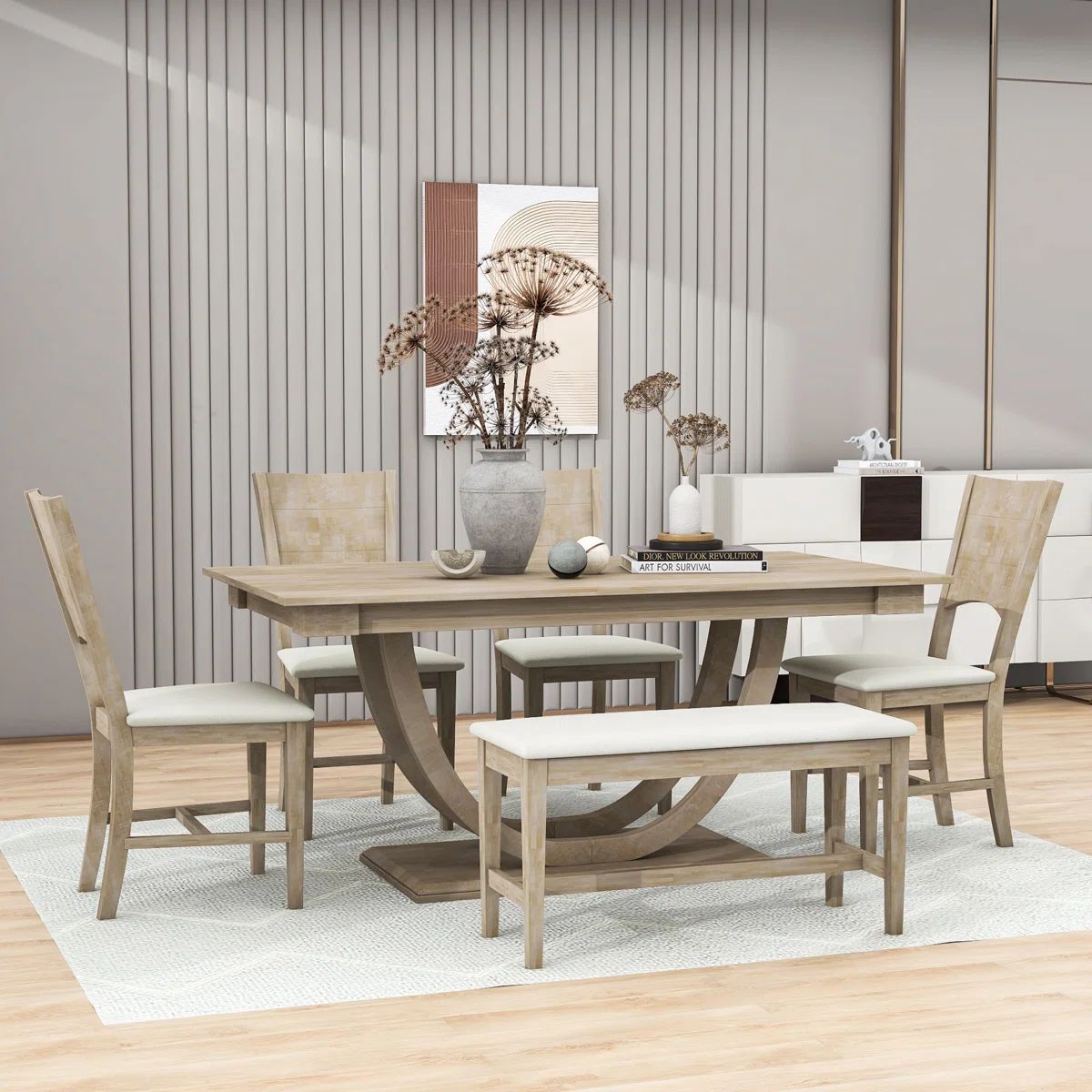 THE BASE CURVED PEDESTAL DINING TABLE – MODEL A2086