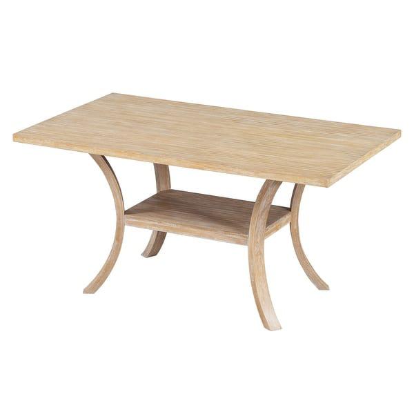 Curve Rectangular Curved-Leg Dining Table – Model A2091