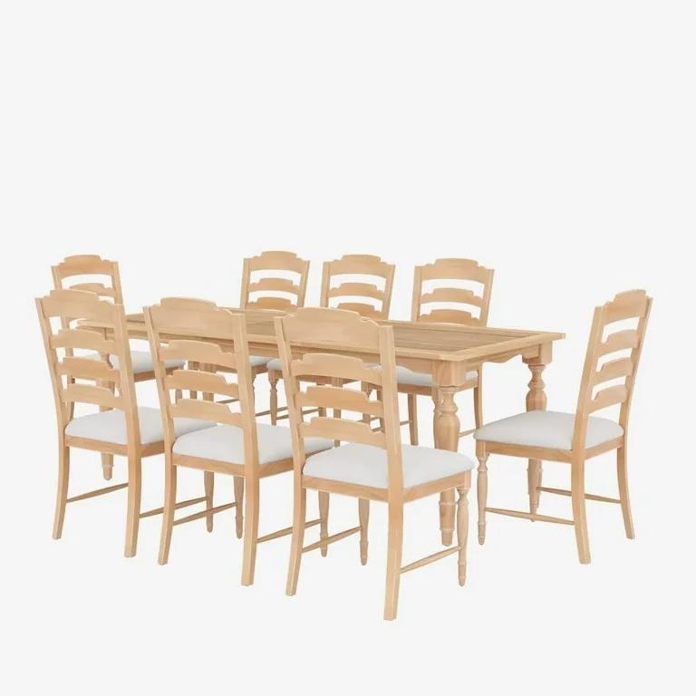 Elegant Rectangular Turned-Leg Dining Table – Model A2089
