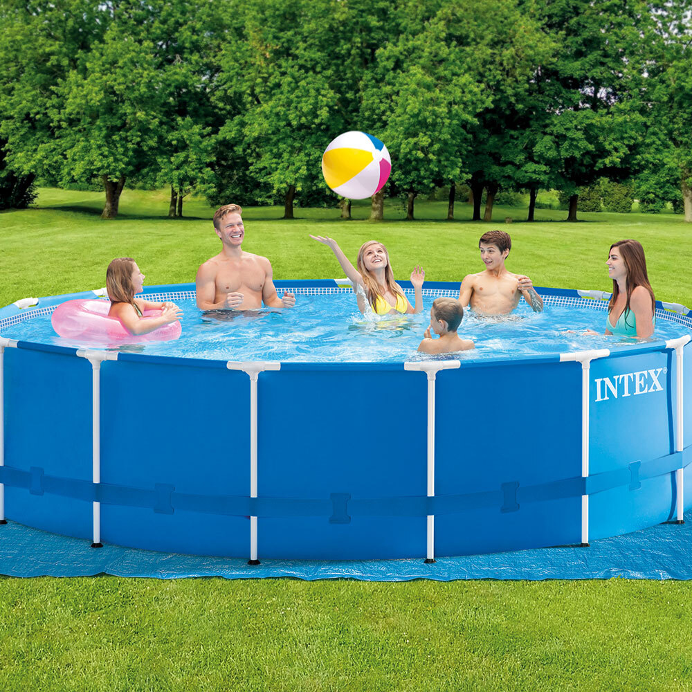 Intex Metal Frame Above Ground Pool Set - 4.57M X 1.22M - 28242 ...